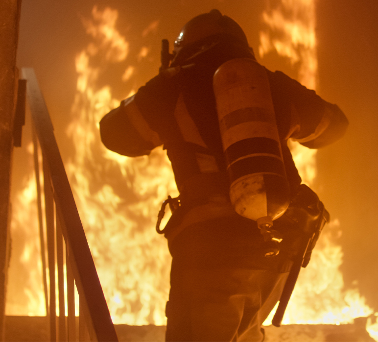 Firefighter firefighting