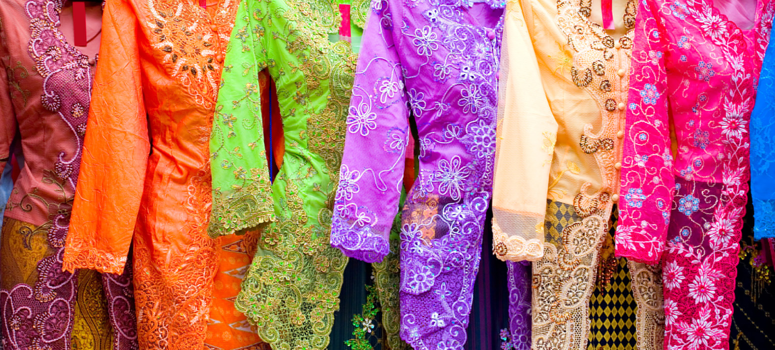 Malay embroidery dresses