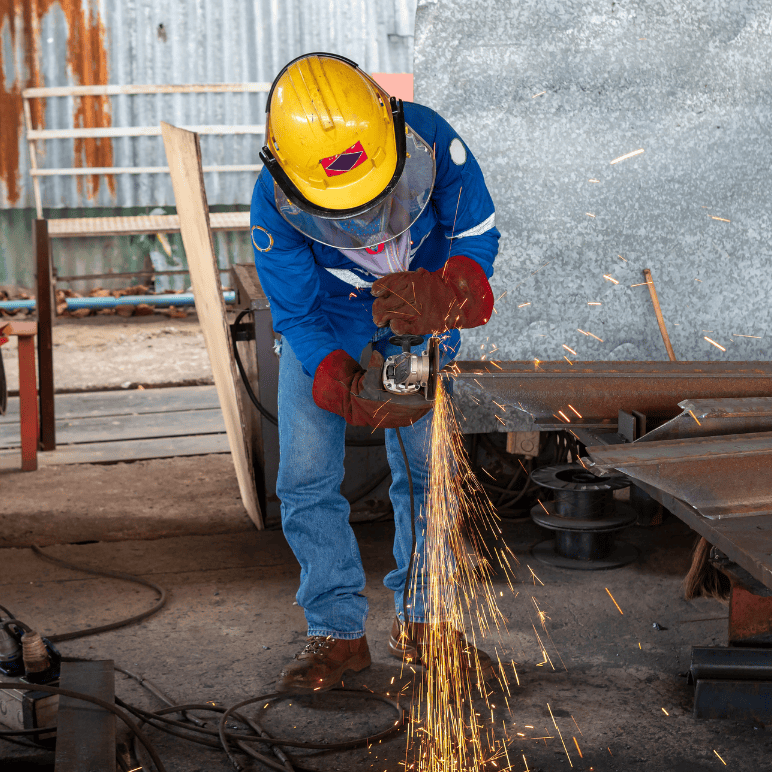 Welder flame-resistant fabric